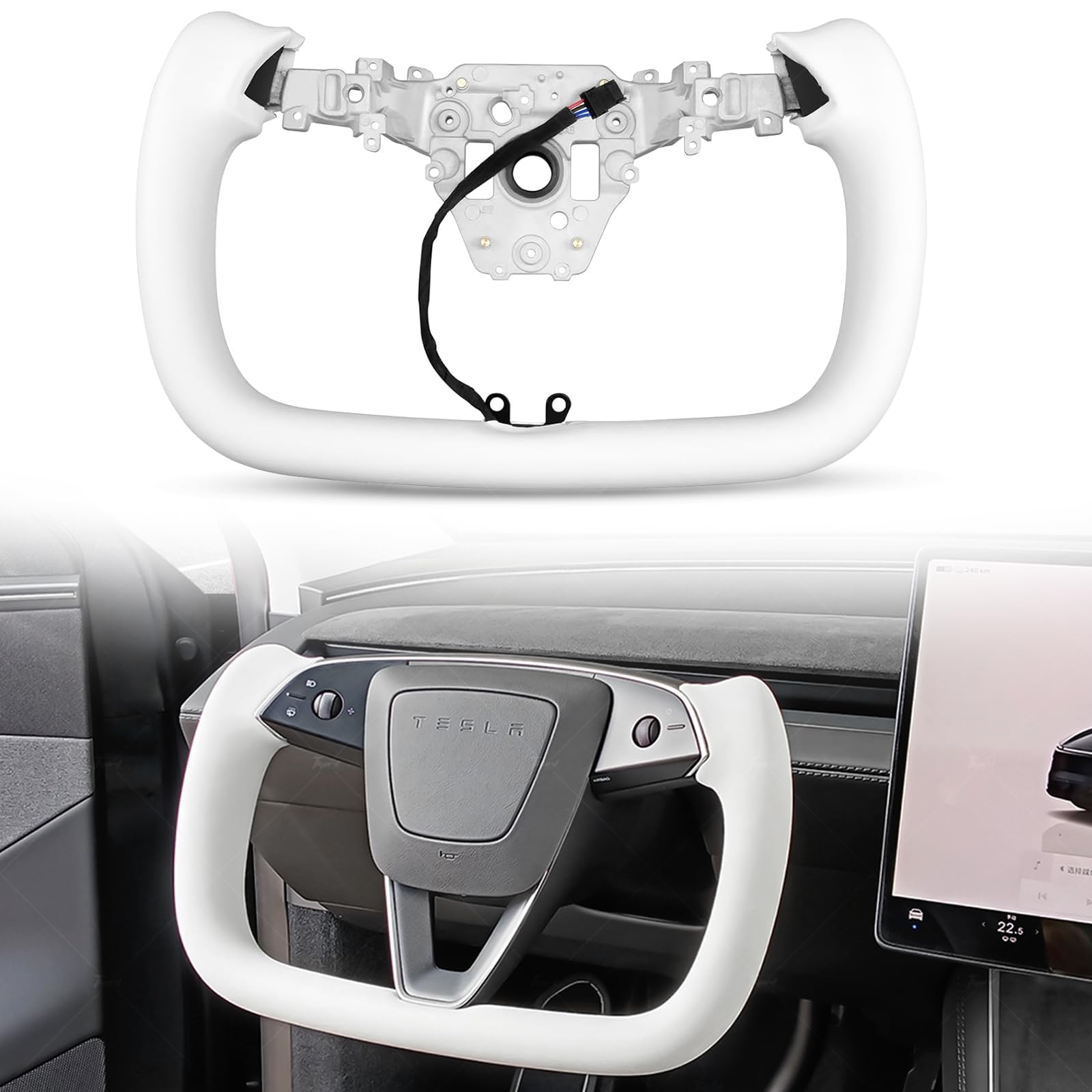Amazon | ヨークハンドル。TeslaモデルYジュニパー2025用に